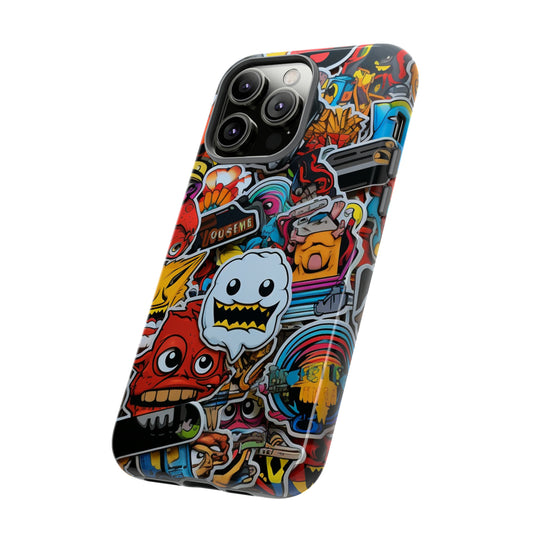 Urban Vibe: The Bombastic Sticker Style 3 Tough Phone Case