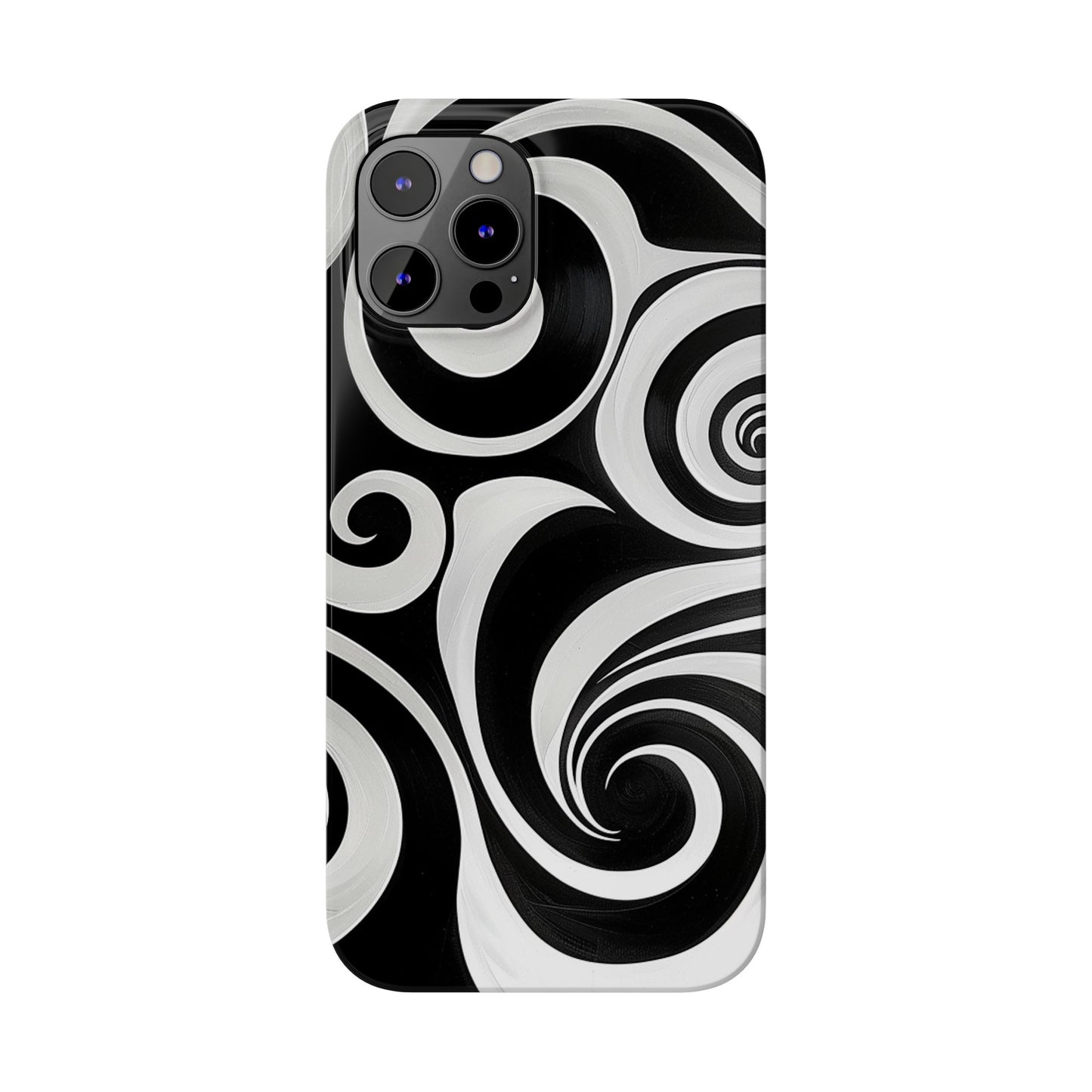 Monochrome Swirl Phone Case