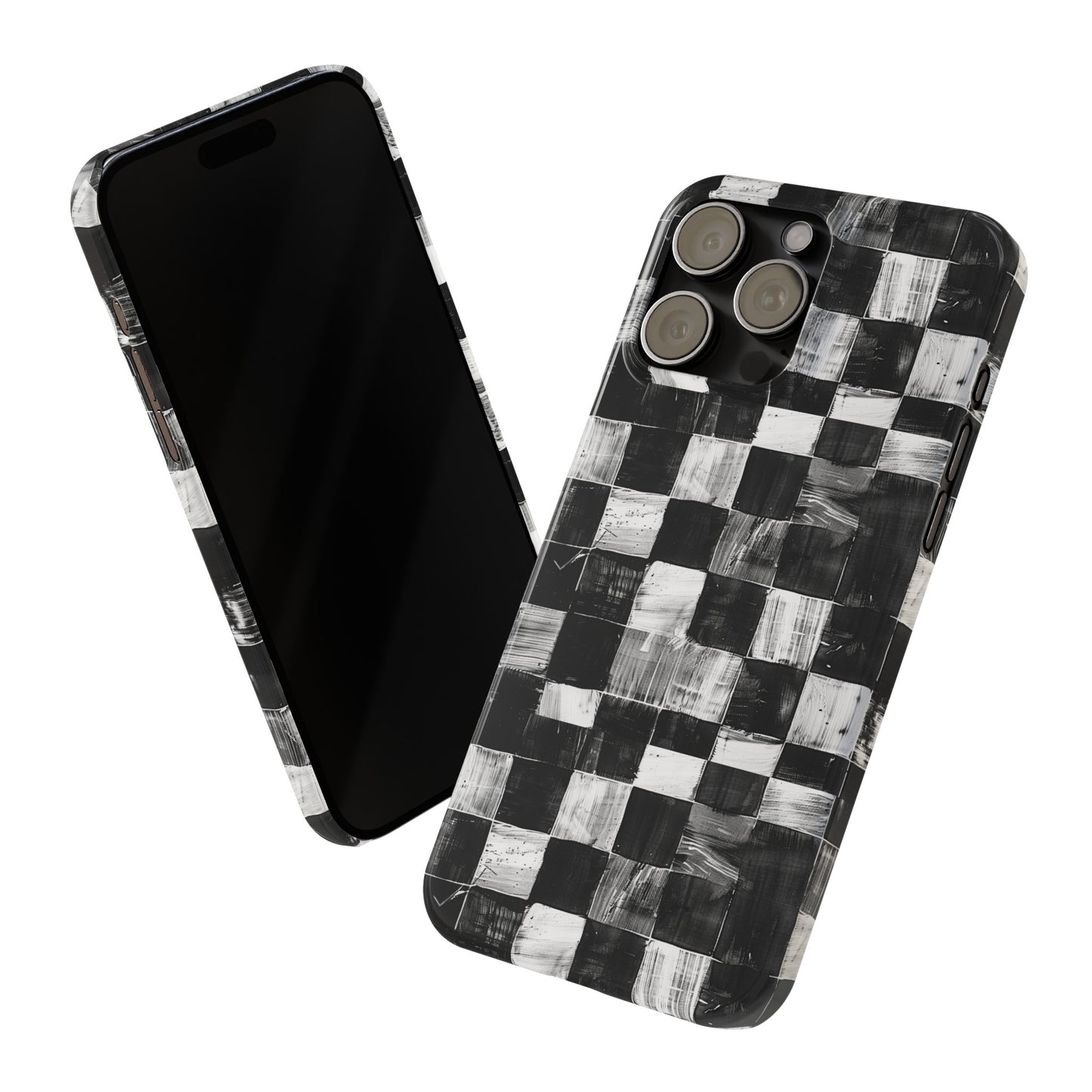 Monochrome Mosaic Square Pattern Phone Case