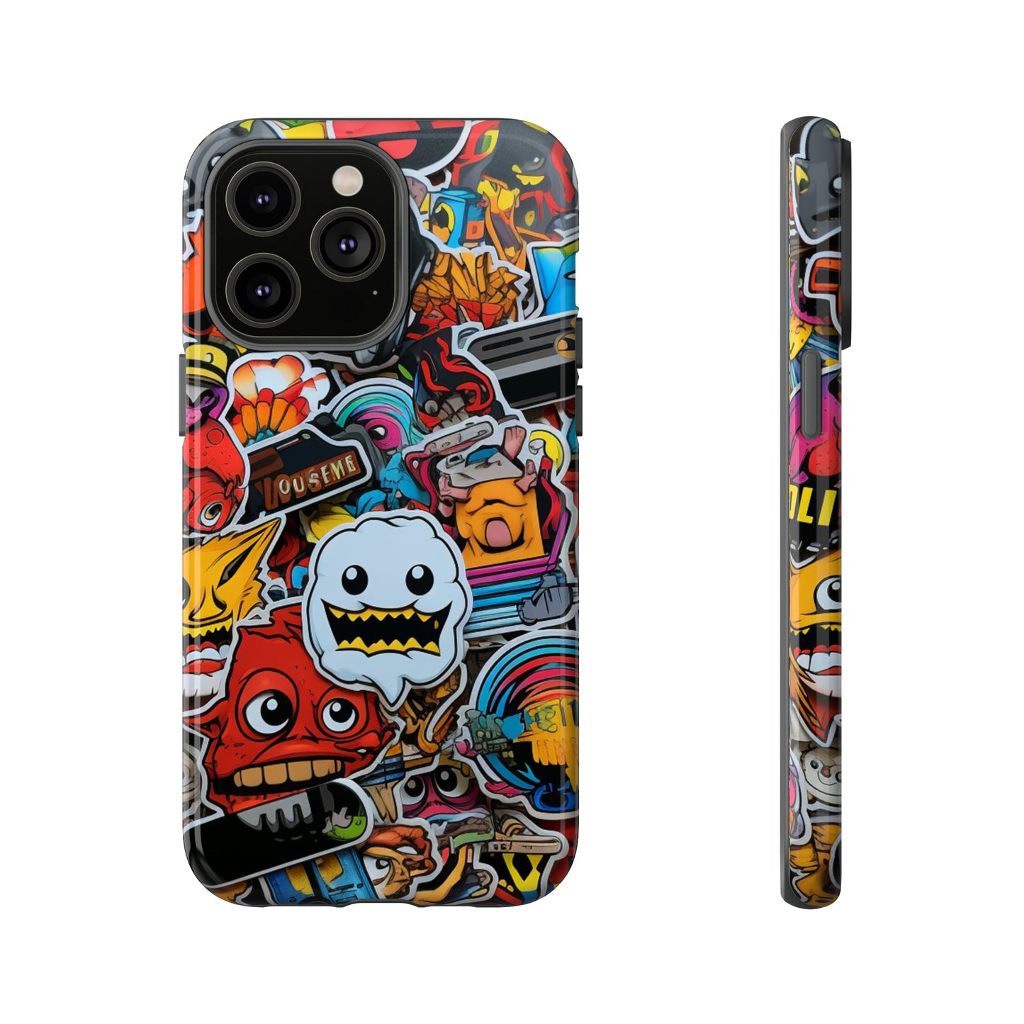 Urban Vibe: The Bombastic Sticker Style 3 Tough Phone Case