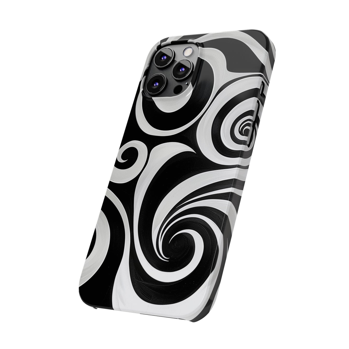 Monochrome Swirl Phone Case