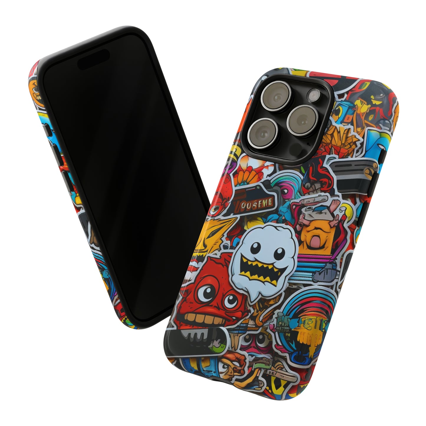 Urban Vibe: The Bombastic Sticker Style 3 Tough Phone Case