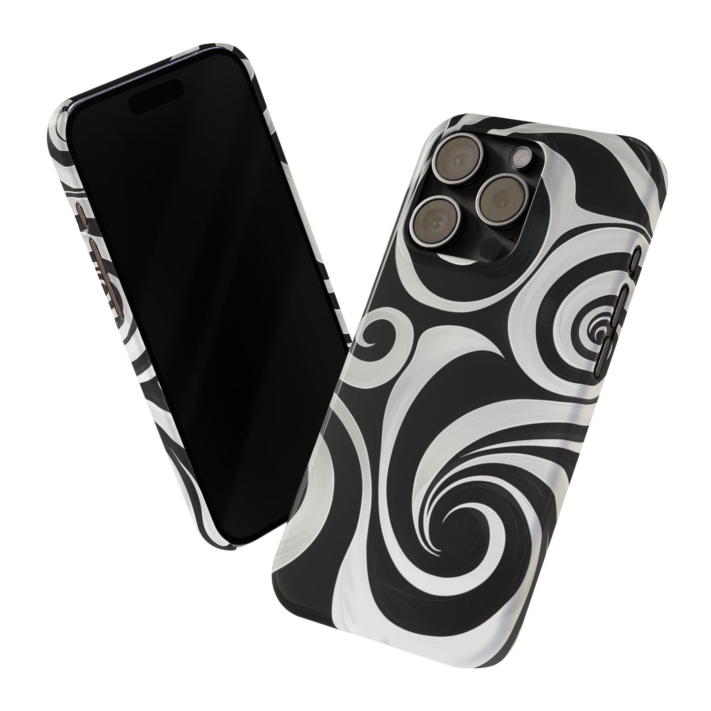 Monochrome Swirl Phone Case