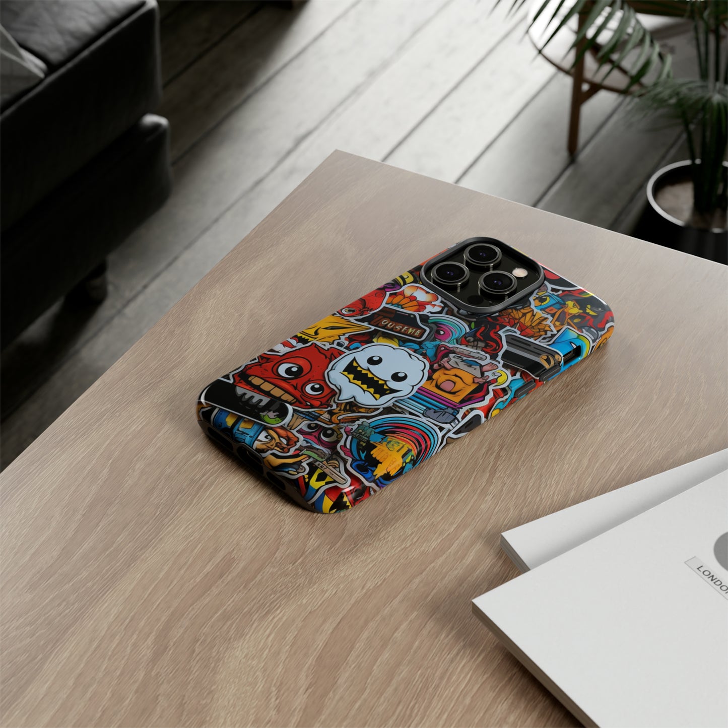 Urban Vibe: The Bombastic Sticker Style 3 Tough Phone Case