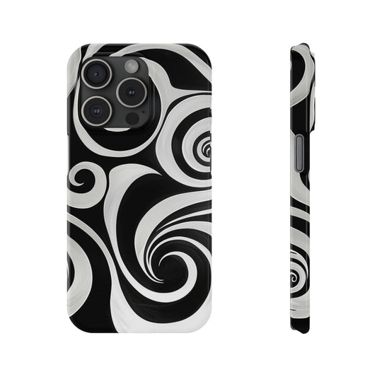 Monochrome Swirl Phone Case