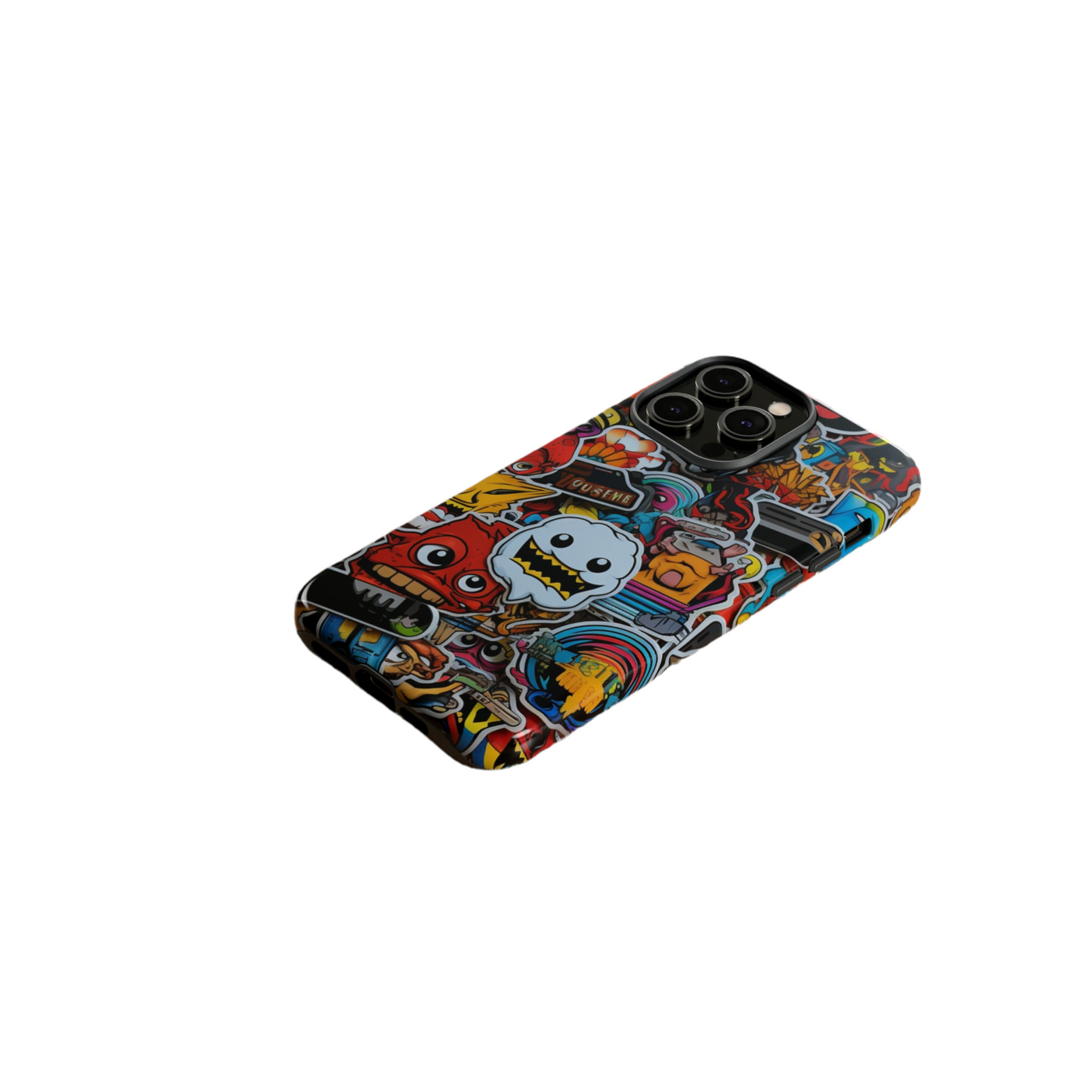 Urban Vibe: The Bombastic Sticker Style 3 Tough Phone Case