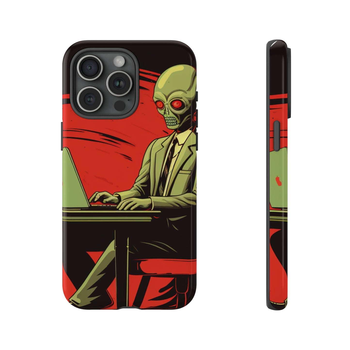 Deep Space: Invasion Detected Alien Tough Phone Case