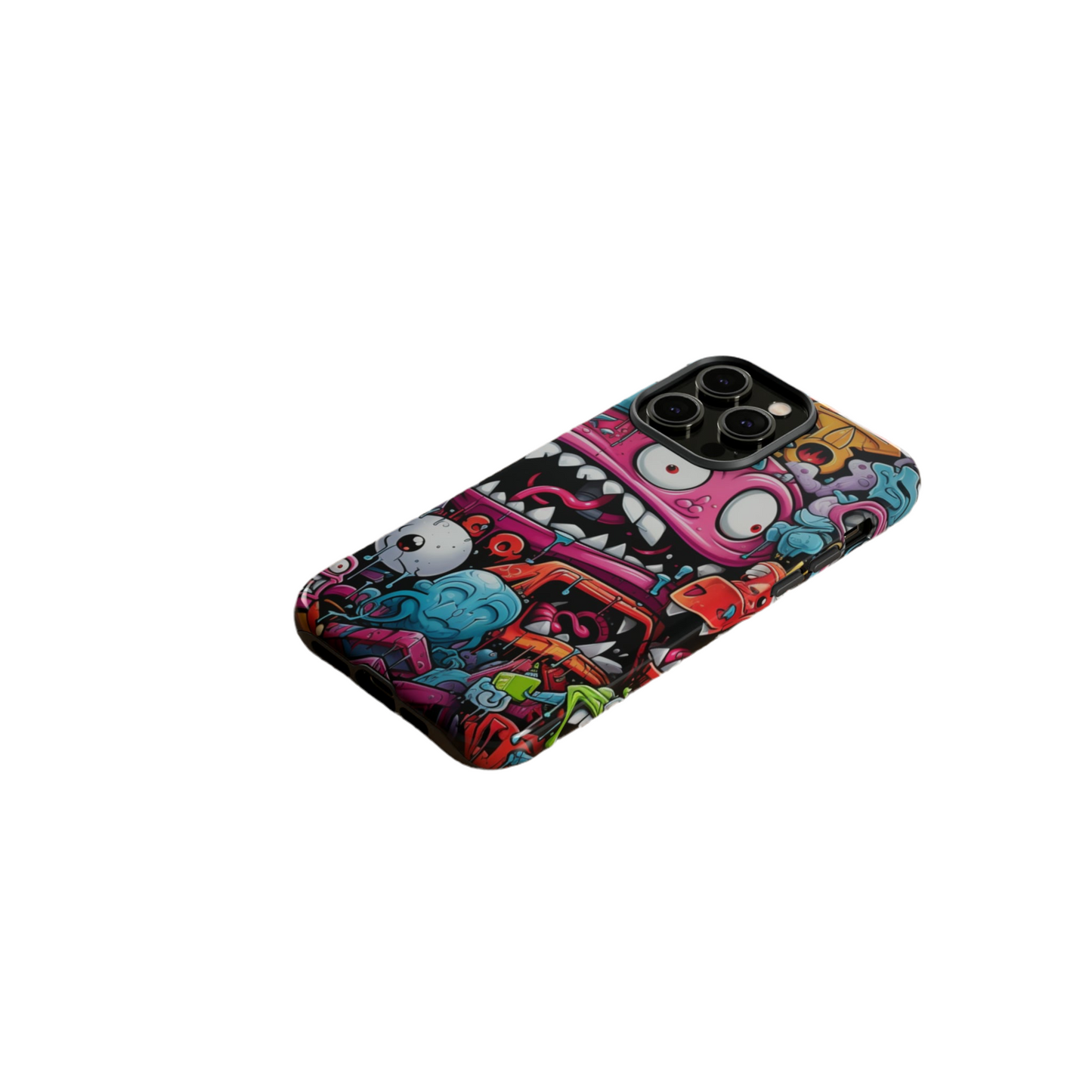 Graffiti Fusion: Hyper-Detailed Dimensions - Aggressive Digital Illustration Tough Phone Case