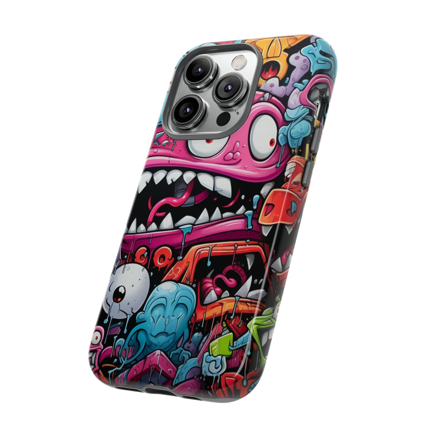 Graffiti Fusion: Hyper-Detailed Dimensions - Aggressive Digital Illustration Tough Phone Case