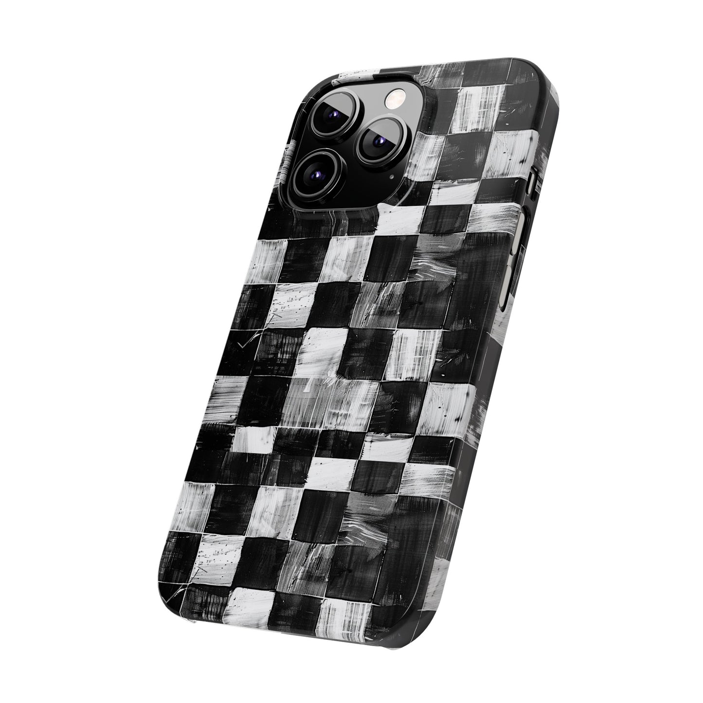 Monochrome Mosaic Square Pattern Phone Case